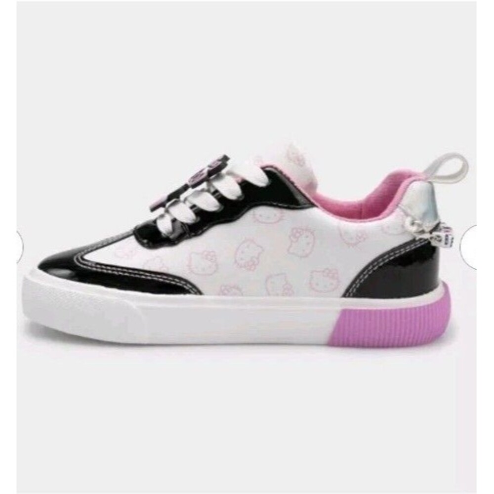 Hello Kitty Girl's Lace Up Low Top Sneakers Pink Sizes 11 New - Picture 2 of 7